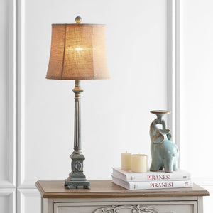 Safavieh COLLIN Table Lamp - Elegant Antique Blue Accent for Timeless Decor, Perfect for Home Ambiance & Style TBL4214A