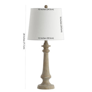 Safavieh RHETT Table Lamp - Timeless Wood Finish Lighting for Cozy Spaces, Perfect for Modern & Traditional Decor TBL4215A