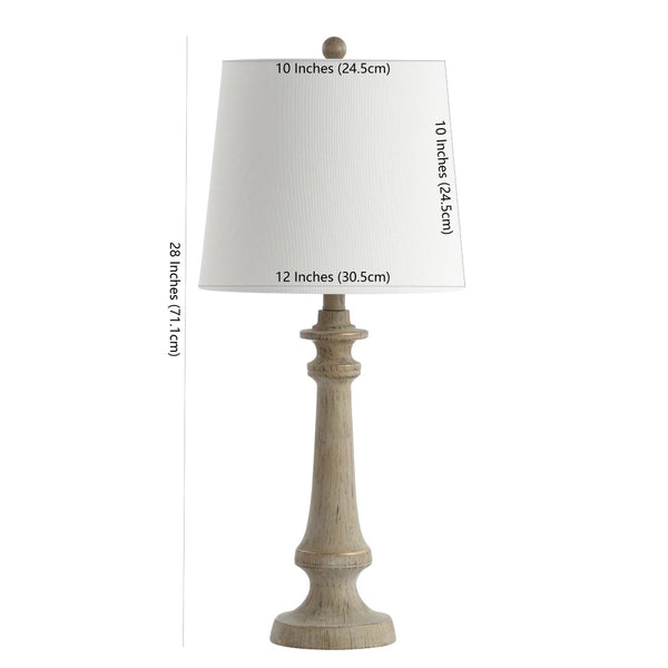 Safavieh RHETT Table Lamp - Timeless Wood Finish Lighting for Cozy Spaces, Perfect for Modern & Traditional Decor TBL4215A