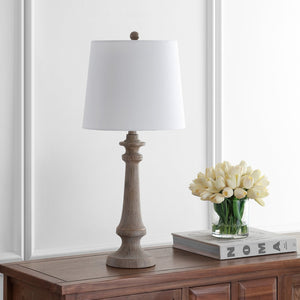 Safavieh RHETT Table Lamp - Timeless Wood Finish Lighting for Cozy Spaces, Perfect for Modern & Traditional Decor TBL4215A