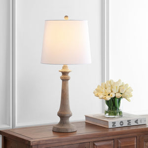 Safavieh RHETT Table Lamp - Timeless Wood Finish Lighting for Cozy Spaces, Perfect for Modern & Traditional Decor TBL4215A