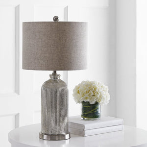 Safavieh ASHSON Table Lamp - Elegant Mercury Finish for Modern Decor, Perfect for Home or Office Spaces TBL4217A-SET2