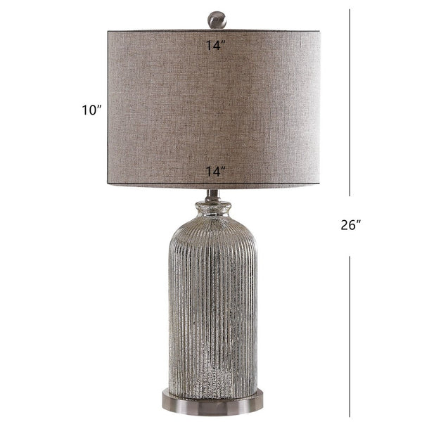 Safavieh ASHSON Table Lamp - Elegant Mercury Finish for Modern Decor, Perfect for Home or Office Spaces TBL4217A-SET2