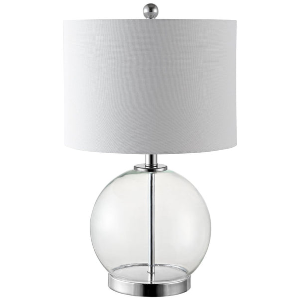 Safavieh LONNI, Elegant Glass Table Lamp Set of 2, 22.5 Inch Tall, Perfect for Modern Home Decor & Lighting Clear / Chrome TBL4219A-SET2