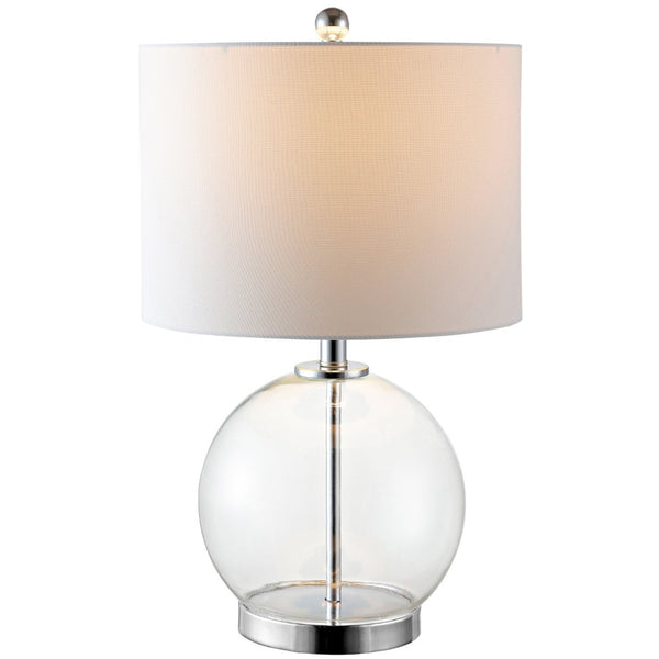 Safavieh LONNI, Elegant Glass Table Lamp Set of 2, 22.5 Inch Tall, Perfect for Modern Home Decor & Lighting Clear / Chrome TBL4219A-SET2