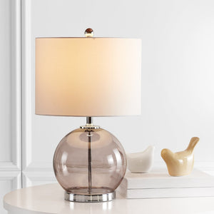 Safavieh LONNI, Elegant Glass Table Lamp Set of 2, 22.5 Inch Tall, Perfect for Modern Home Decor & Lighting Grey TBL4219B-SET2