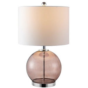 Safavieh LONNI, Elegant Glass Table Lamp Set of 2, 22.5 Inch Tall, Perfect for Modern Home Decor & Lighting Grey TBL4219B-SET2