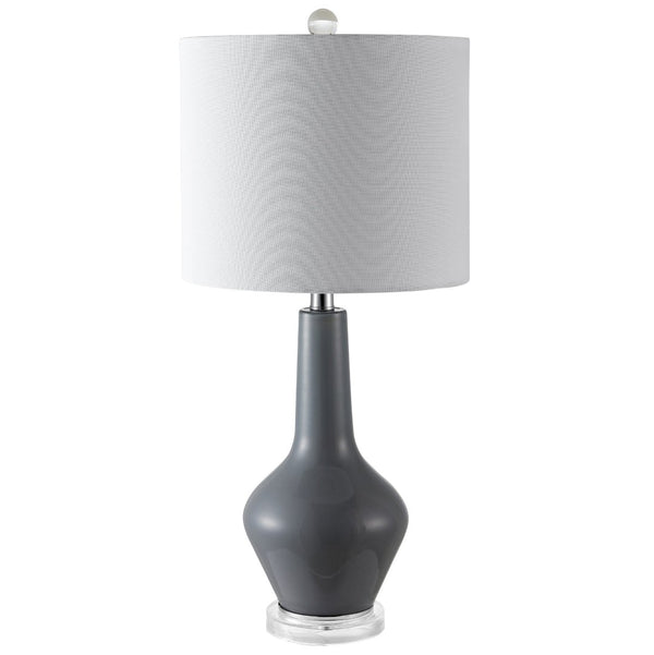 Safavieh VELOR, Elegant Glass Table Lamp Set of 2 - 26 Inch Stylish Design for Ambiance and Task Lighting Grey TBL4220A-SET2