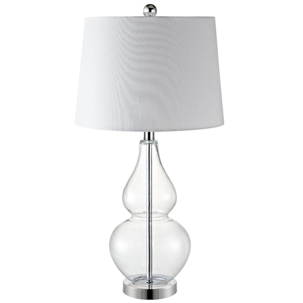 Safavieh FRENA, Elegant 26.5 Inch Clear Glass Table Lamps Set of 2 for Modern & Minimalist Interiors TBL4221A-SET2