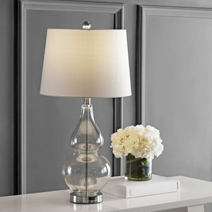 Safavieh FRENA, Elegant 26.5 Inch Clear Glass Table Lamps Set of 2 for Modern & Minimalist Interiors TBL4221A-SET2