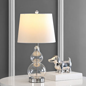 Safavieh BRISOR Table Lamp - Contemporary Glass Design, Stylish Illumination for Modern Decor & Ambient Lighting Clear TBL4222A-SET2