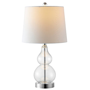 Safavieh BRISOR Table Lamp - Contemporary Glass Design, Stylish Illumination for Modern Decor & Ambient Lighting Clear TBL4222A-SET2