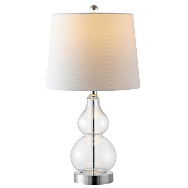 Safavieh BRISOR Table Lamp - Contemporary Glass Design, Stylish Illumination for Modern Decor & Ambient Lighting Clear TBL4222A-SET2