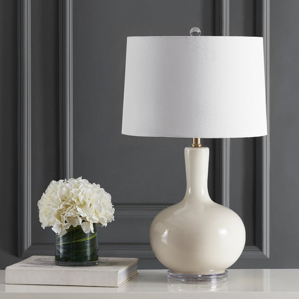 Safavieh NILLA Table Lamp - Elegant Lighting Accent for Living Spaces, Timeless Design & Soft Ambiance Cream TBL4224A-SET2