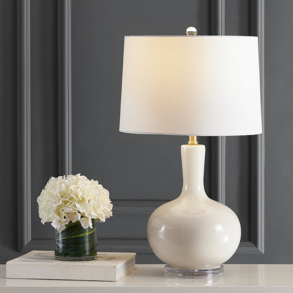 Safavieh NILLA Table Lamp - Elegant Lighting Accent for Living Spaces, Timeless Design & Soft Ambiance Cream TBL4224A-SET2