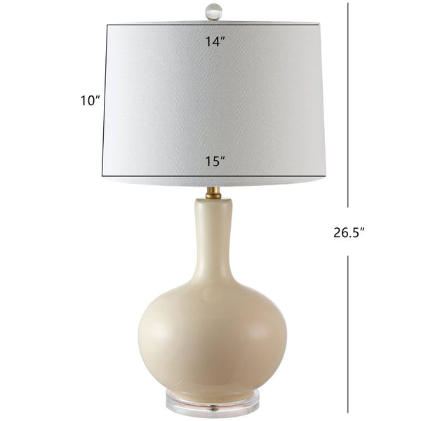 Safavieh NILLA Table Lamp - Elegant Lighting Accent for Living Spaces, Timeless Design & Soft Ambiance Cream TBL4224A-SET2