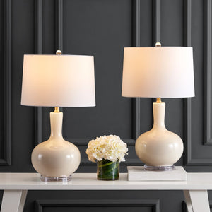 Safavieh NILLA Table Lamp - Elegant Lighting Accent for Living Spaces, Timeless Design & Soft Ambiance Cream TBL4224A-SET2