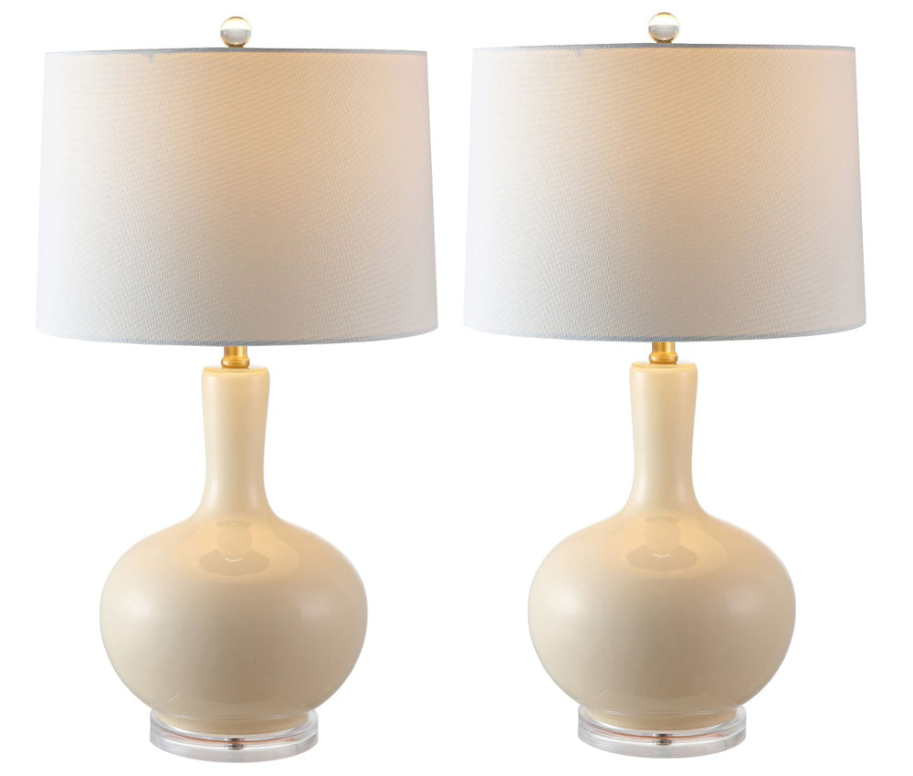Safavieh NILLA Table Lamp - Elegant Lighting Accent for Living Spaces, Timeless Design & Soft Ambiance Cream TBL4224A-SET2
