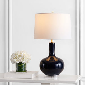 Safavieh NILLA Table Lamp - Elegant Lighting Accent for Living Spaces, Timeless Design & Soft Ambiance Navy TBL4224B-SET2
