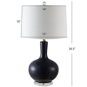 Safavieh NILLA Table Lamp - Elegant Lighting Accent for Living Spaces, Timeless Design & Soft Ambiance Navy TBL4224B-SET2