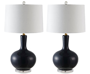 Safavieh NILLA Table Lamp - Elegant Lighting Accent for Living Spaces, Timeless Design & Soft Ambiance Navy TBL4224B-SET2