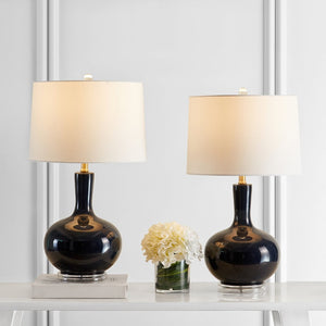 Safavieh NILLA Table Lamp - Elegant Lighting Accent for Living Spaces, Timeless Design & Soft Ambiance Navy TBL4224B-SET2