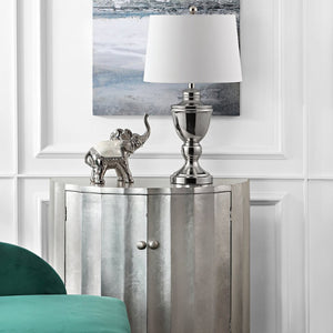 Safavieh RESSA, 27-Inch Polished Nickel Iron Table Lamp – Modern Elegance for Home, Office, and More! TBL4225A