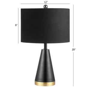 Safavieh PENLA Table Lamp - Modern Minimalist Design with Elegant Black & Gold Finish for Cozy Spaces TBL4226A-SET2