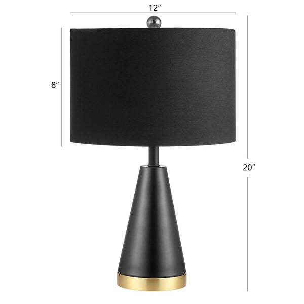 Safavieh PENLA Table Lamp - Modern Minimalist Design with Elegant Black & Gold Finish for Cozy Spaces TBL4226A-SET2