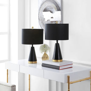 Safavieh PENLA Table Lamp - Modern Minimalist Design with Elegant Black & Gold Finish for Cozy Spaces TBL4226A-SET2