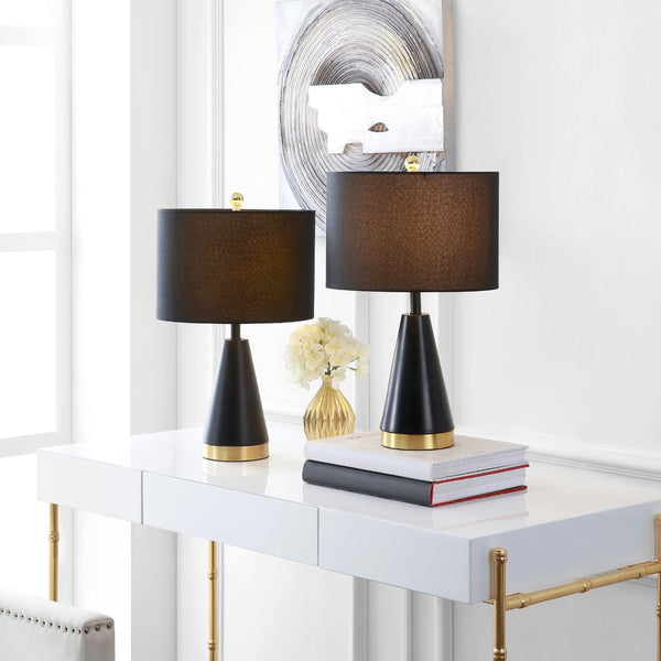 Safavieh PENLA Table Lamp - Modern Minimalist Design with Elegant Black & Gold Finish for Cozy Spaces TBL4226A-SET2