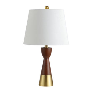 Safavieh RENNI, Elegant 21-Inch Brown/Gold Table Lamp Set of 2 – Versatile Iron/MDF Design for Any Decor TBL4227A-SET2