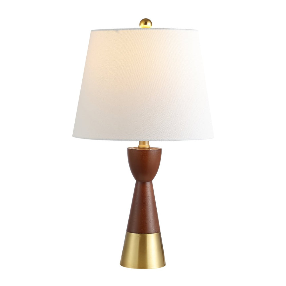 Safavieh RENNI, Elegant 21-Inch Brown/Gold Table Lamp Set of 2 – Versatile Iron/MDF Design for Any Decor TBL4227A-SET2