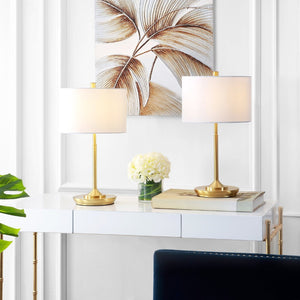 Safavieh TAREN, 21.5-Inch Gold Iron Table Lamp - Modern Elegance for Ambient Lighting in Any Room Decor TBL4228A-SET2
