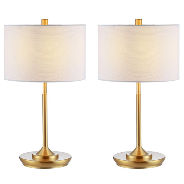 Safavieh TAREN, 21.5-Inch Gold Iron Table Lamp - Modern Elegance for Ambient Lighting in Any Room Decor TBL4228A-SET2