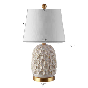 Safavieh LAMSON Table Lamp – Elegant Gold Accents & White Shade for Modern or Classic Home Décor, 21" H TBL4230A