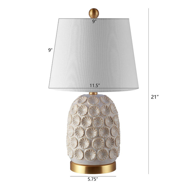 Safavieh LAMSON Table Lamp – Elegant Gold Accents & White Shade for Modern or Classic Home Décor, 21" H TBL4230A