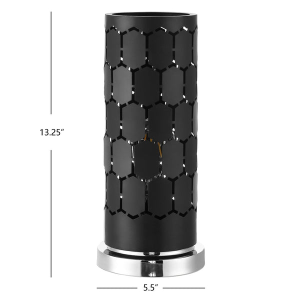 Safavieh NAVO, 13.25-Inch Black Iron Table Lamp - Sleek Modern Design for Stylish Home & Office Lighting TBL4234A