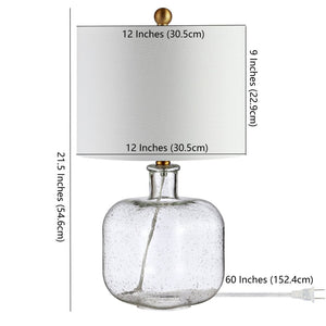 Safavieh ARMENA Table Lamp - Elegant Clear Base for Soft Ambiance, Perfect for Modern & Classic Decor Spaces TBL4236A