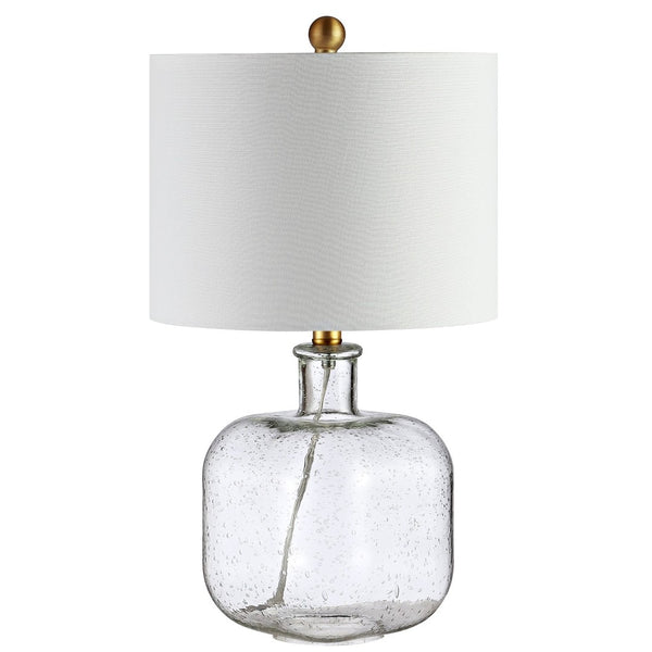 Safavieh ARMENA Table Lamp - Elegant Clear Base for Soft Ambiance, Perfect for Modern & Classic Decor Spaces TBL4236A