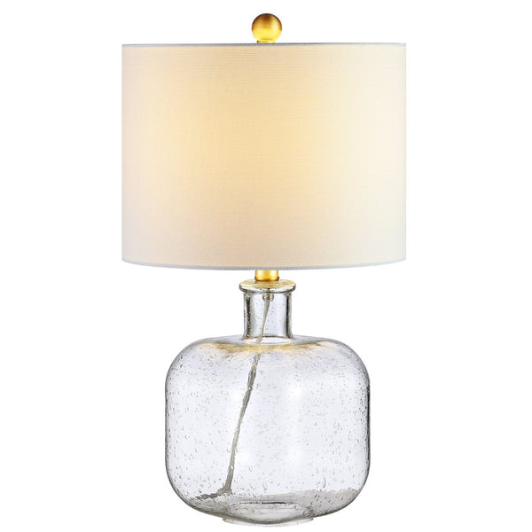 Safavieh ARMENA Table Lamp - Elegant Clear Base for Soft Ambiance, Perfect for Modern & Classic Decor Spaces TBL4236A