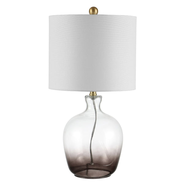 Safavieh REMZI, Sleek 23-Inch Grey Glass Table Lamp for Ambient Lighting in Modern & Transitional Decor TBL4237A