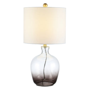 Safavieh REMZI, Sleek 23-Inch Grey Glass Table Lamp for Ambient Lighting in Modern & Transitional Decor TBL4237A