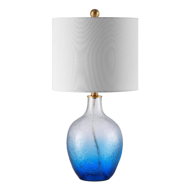 Safavieh MERLA, 23.75-Inch Blue Glass Table Lamp – Stylish Lighting for Home Décor, Versatile & Durable Design TBL4238A