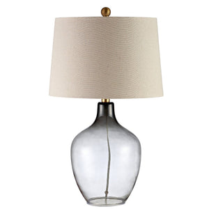 Safavieh LARZEN, 25.5 Inch Grey Glass Table Lamp - Modern Elegance for Any Room, Perfect Ambient Lighting TBL4239A