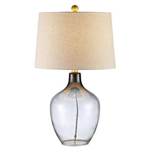 Safavieh LARZEN, 25.5 Inch Grey Glass Table Lamp - Modern Elegance for Any Room, Perfect Ambient Lighting TBL4239A