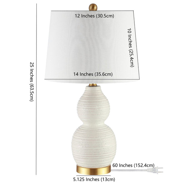 Safavieh DARSA Table Lamp - Modern Minimalist Design for Ambient Illumination in Any Room - Elegant White Finish TBL4241A