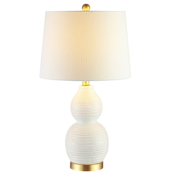Safavieh DARSA Table Lamp - Modern Minimalist Design for Ambient Illumination in Any Room - Elegant White Finish TBL4241A