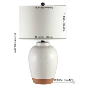 Safavieh PORTCIA Table Lamp - Elegant Ivory Accent Light for Contemporary & Classic Décor, 27.5" Tall TBL4242A