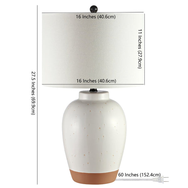 Safavieh PORTCIA Table Lamp - Elegant Ivory Accent Light for Contemporary & Classic Décor, 27.5" Tall TBL4242A
